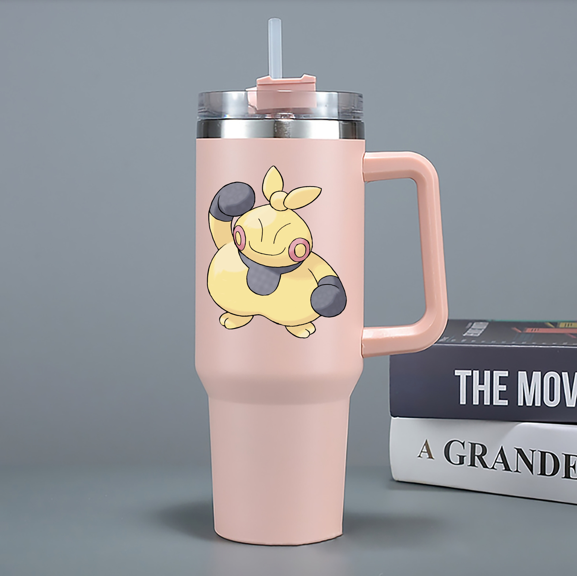 （画像用） ポケットモンスター Pokémon 1200mL車用タンブラー - クリスタルステッカー（プラスチックストロー付き）